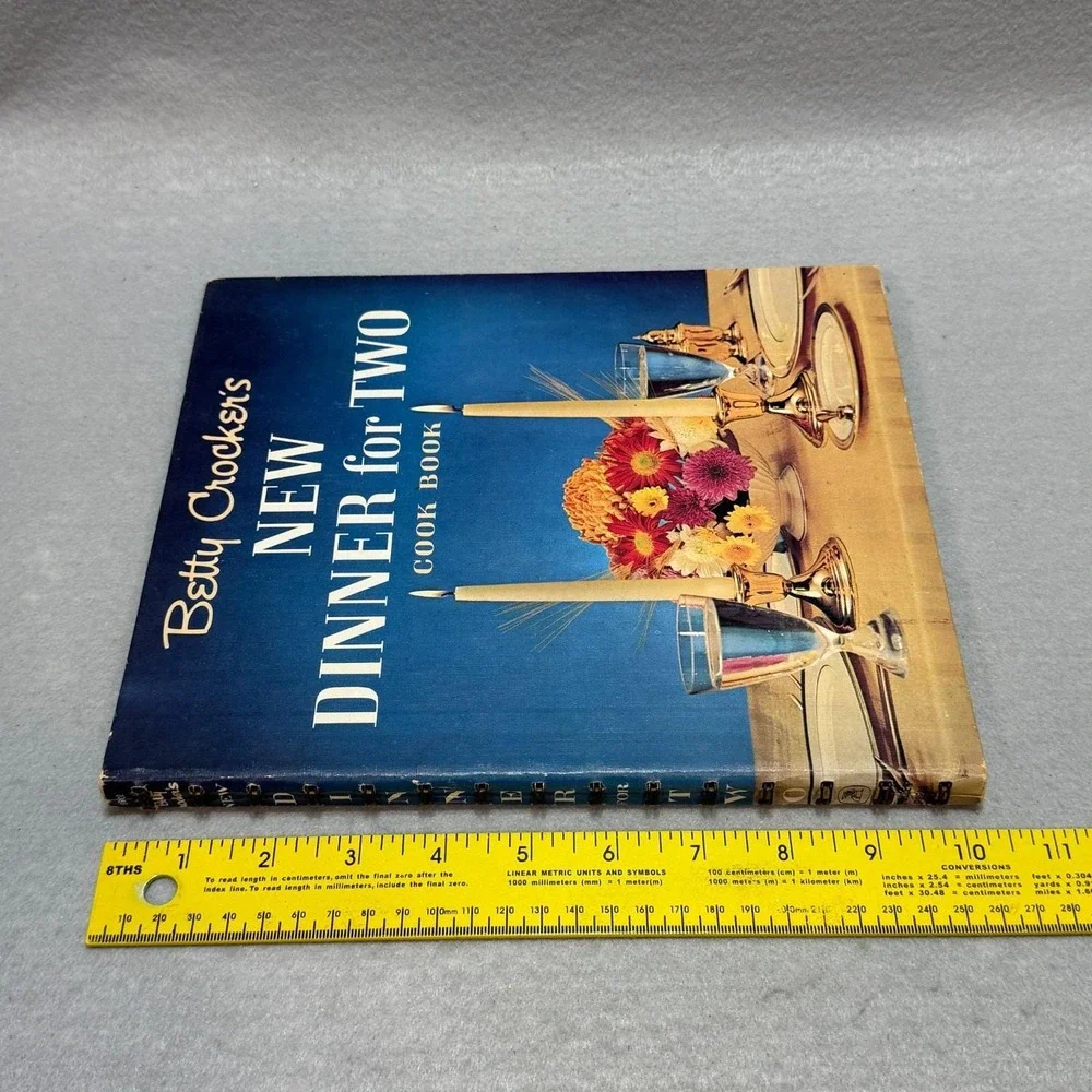 Vintage 1964 Betty Crocker New Dinner for Two Cookbook 1st Ed 1st Print Ring